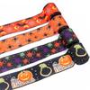 Halloween Theme Wide Ribbon for Halloween Celebration Decors 2.5inch Wire Edged Wide Ribbon 5 Yard for Festival Decors