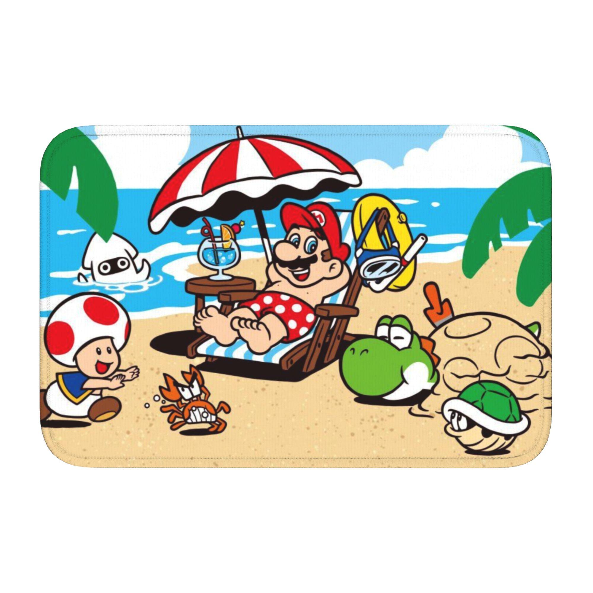 

M-Marioed Front Door Floor Entrance Welcome Mats Indoor Anime Kitchen Bathroom Doormat Balcony Carpet Rug Footpad 60cm x 90cm