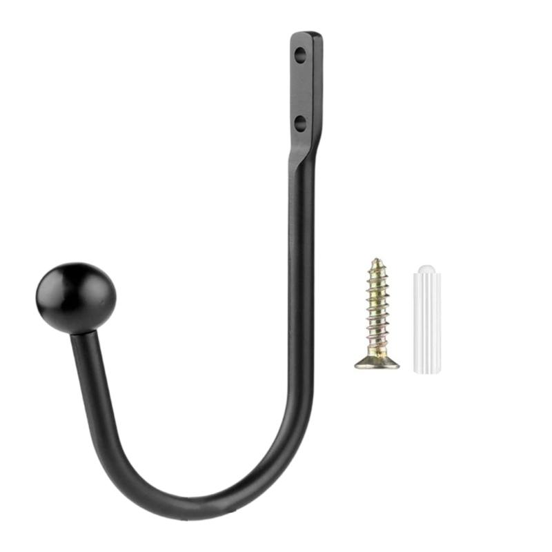 2/4Pieces Black Aluminum Alloy Curtain Holdbacks Designs for Stylish Window Treatments In Living Room and Bedroom