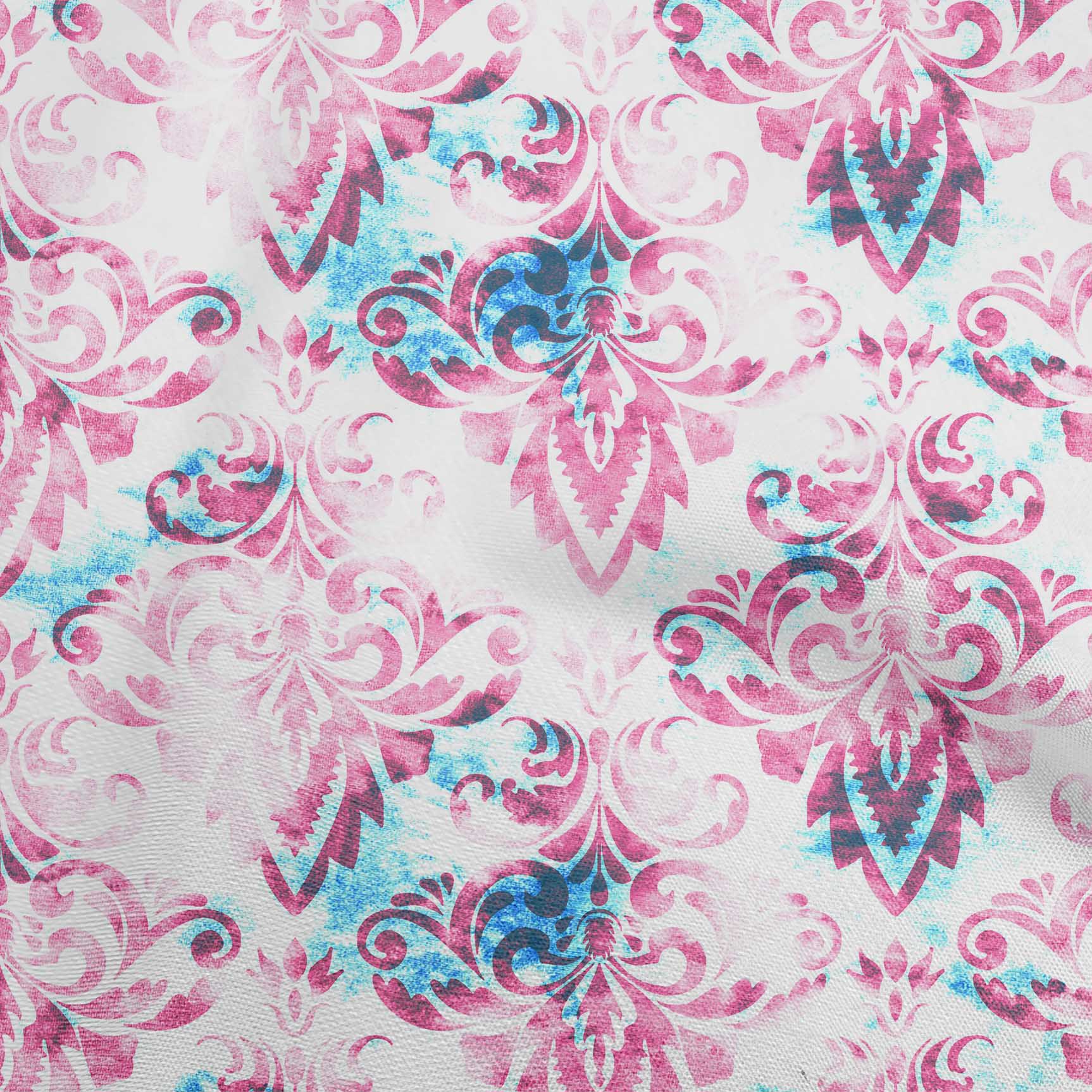 

OneOone Cotton Flex Grey Fabric Damask Craft Projects Decor Fabric Printed By The Yard 40 дюймів 42 Inch Wide - Viscose Chiffon світло-рожевий колір