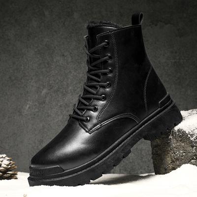 Winter Stiefeletten Herren Cowboy Punk Warme Stiefel Herren Streetstyle Schuhe Outdoor Herbst Motorradstiefel Herren Lässige Schnee Sneaker Herren