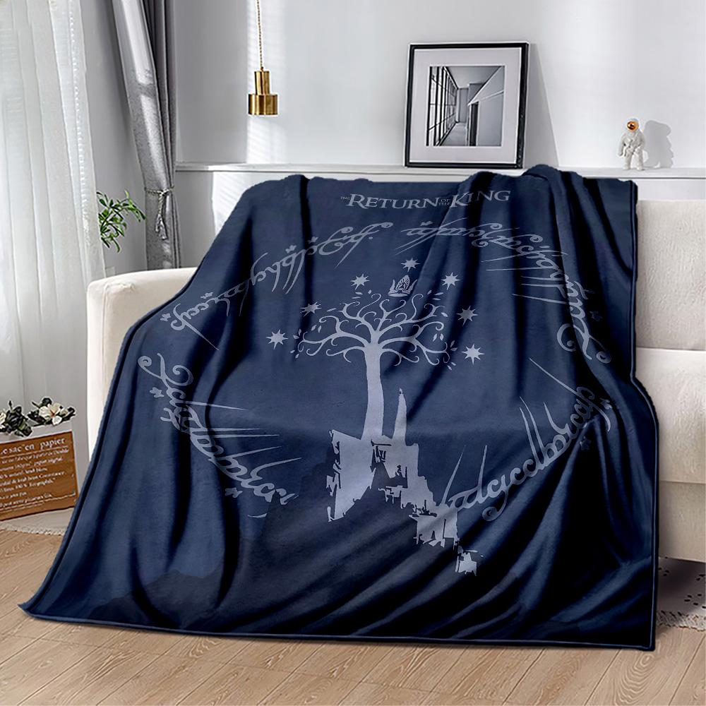 Lord Rings Symbol Blanket Comfortable Perfect for Couch Livingroom Bed All-Season Use Modern Unique Gift for Family and Friends Camping