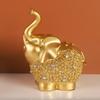 Resin Elephant Figurine Set Living Room TV Cabinet Decor Modern Home Accent Gift Office