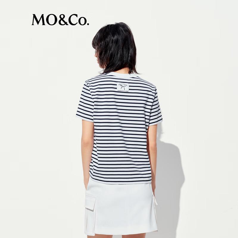 MO&Co. Striped Cotton T-Shirt