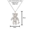 Copper Inlaid Zircon Bear Pendant Necklace, Exquisite and Cute Fashion Accessories Gift.
