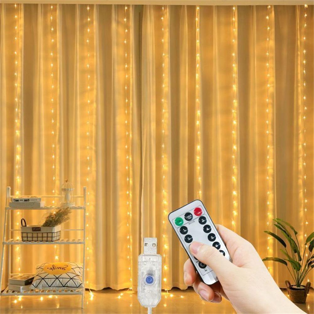 LED USB závěsná světla - 8 režimů svícení Pohádková světelná řetězová světla pro Vánoce Halloweenský Nový rok Svatbu Večírek Domácí Zahrada Dekor