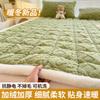 1pcs Winter Warm Velvet Mattress Dormitory bunk bed Folding Tatami Thin Mat Thick Anti Slip Mattress Cover Machine Washable