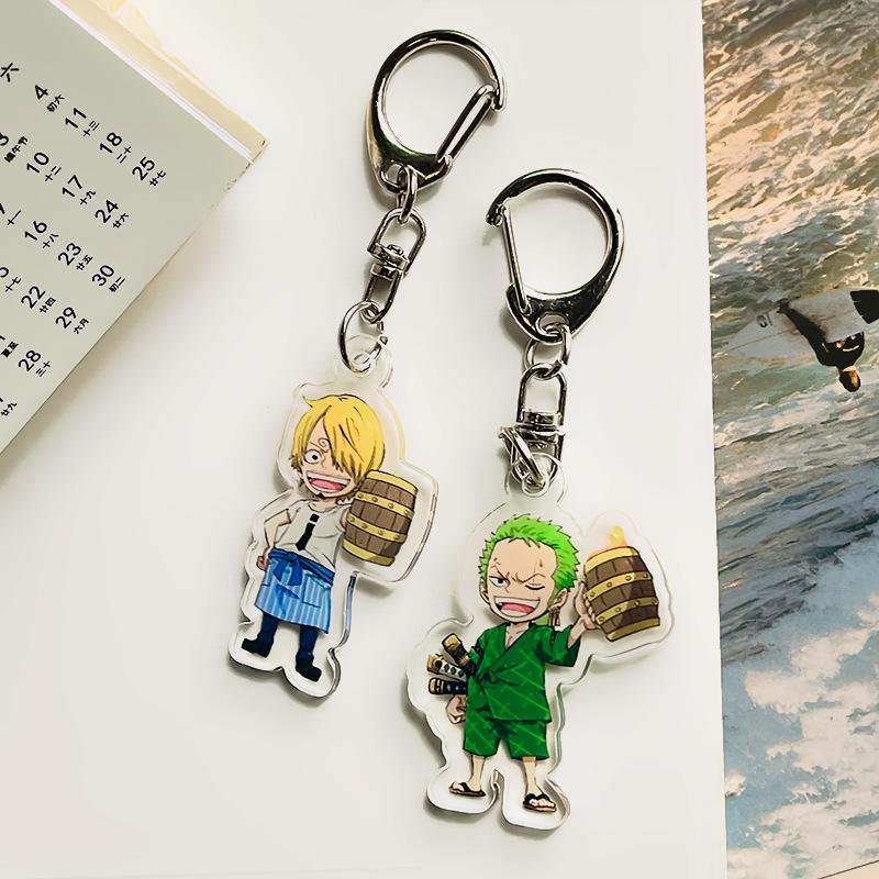 One Piece Peripheral Acrylic Keychain, Anime Luffy, Zoro, Zoro Bag Keychain