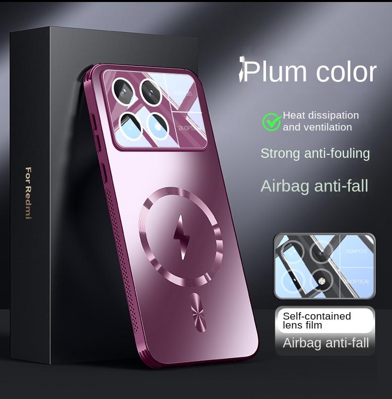 For Xiaomi POCO F6 Pro Case Hard Matte Magnetic wireless charging Lens Protective Back Cover Case For POCO F6Pro Phone Shell