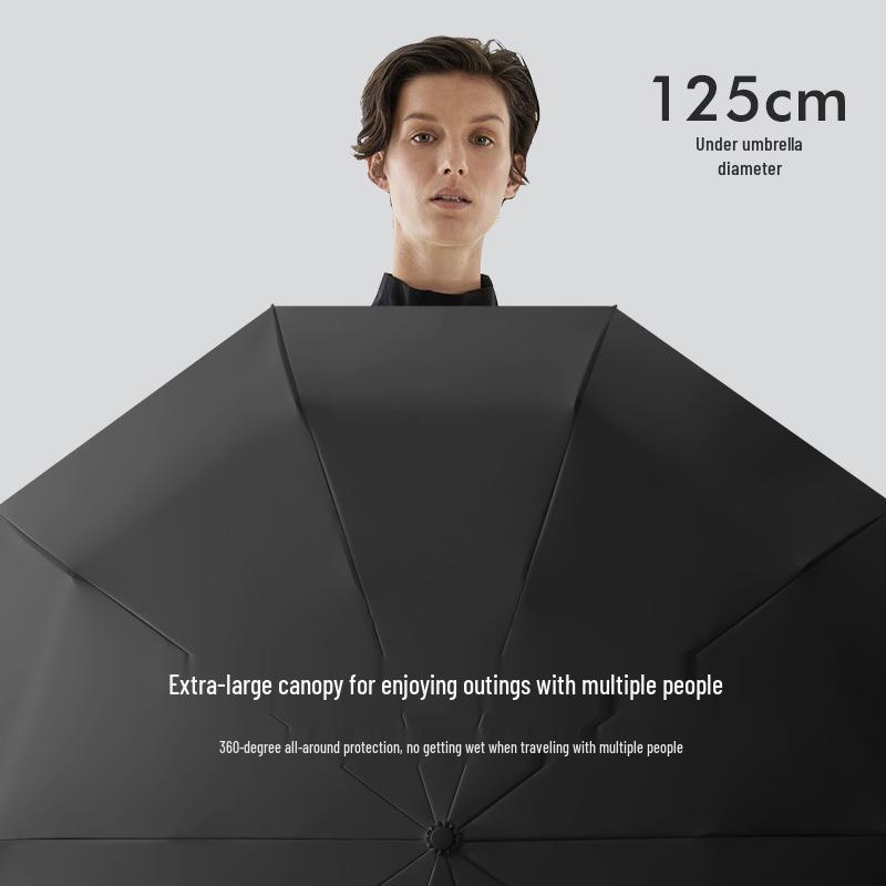 Men's & Women's Extra Large Windproof Folding Umbrella: Reinforced, Sturdy, Dual-Use for Sun & Rain.