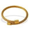 Light Luxury Adjustable Steel Wire Bangle, 18K Gold Plated Stainless Steel Minimalist Open Cuff for Women & Men