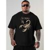 European Size Scorpio Large Size Men's T-shirts Versatile Round Neck Printed T-shirts, Street Fashion Outfits, Suitable for Basketball, Gym, Essential
