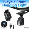 LED Bike Front Light Remote Control Bicycle Hanging Light Type-C USB Rechargeable High Brightness Bike Light Bike Accessories