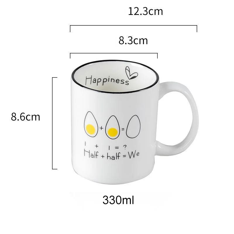 Cute Graffiti Coffee Mug Mate Cup Cute and Different Cups Ceramic Mugs Free Shipping Thermo Coffee Cup To Carry Christmas Gift
