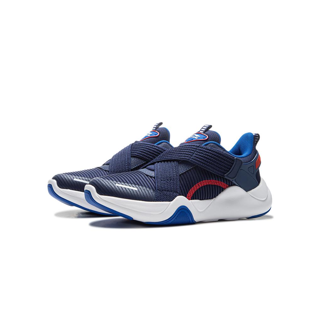 Li Ning Comfortable Versatile Fashion Shock Absorption Rebound Low-Top Casual Shoes Kids sneaker Blue YKCU128-11