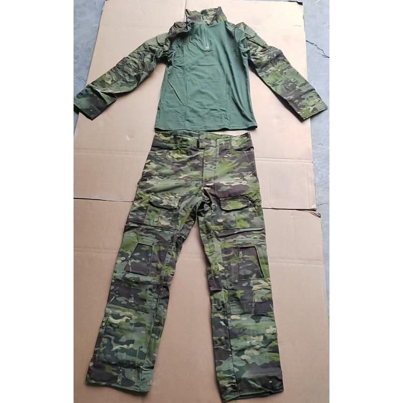 Taktischer Langarm Camouflage Trainingsanzug Outdoor Fitness Militärstil Workout Ausrüstung Atmungsaktiv Langlebig