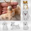 Pet Hair Storage Box Resin Cute Animal Keychain For Collectors And Giftgiving