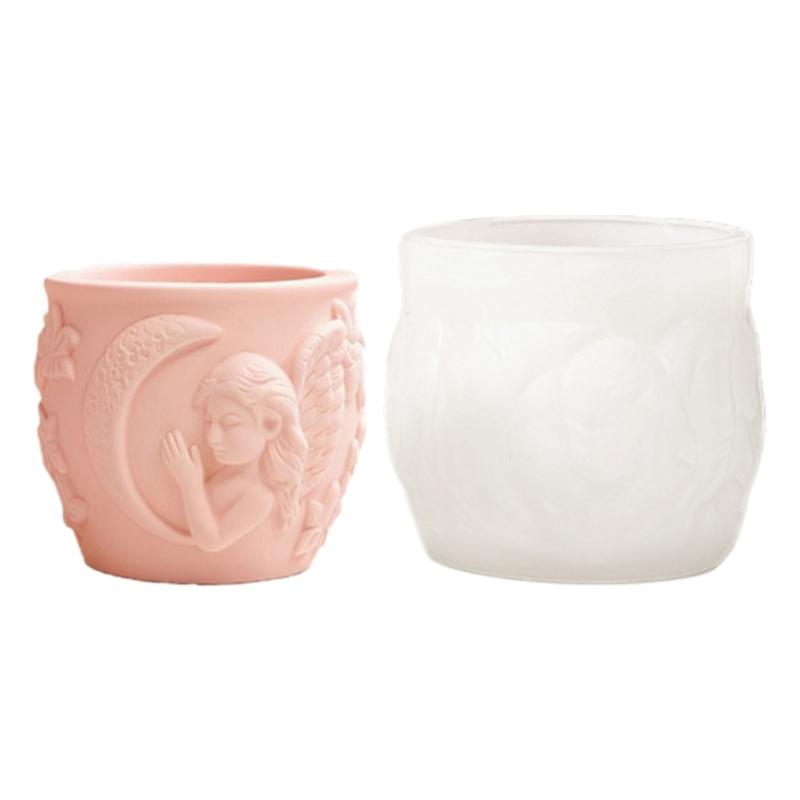 Artistic Angelic Moon Silicone Mould Ideal For Candle Projects And Succulents 1