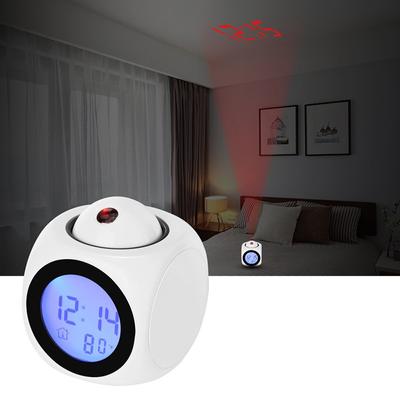 Digital Alarm Clock LCD Creative Projector Weather Temperature Desk Time Date Display Projection USB Charger Home Clock Timer