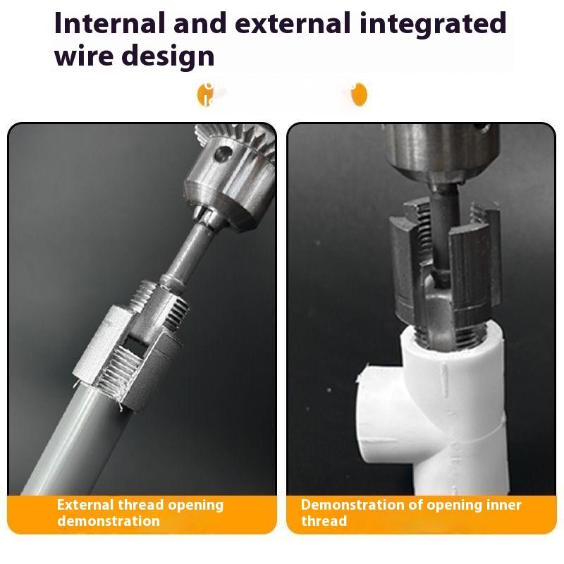 Integrated Internal And External Thread Tool For 1/2-Inch 3/4 Inch Ppr Pipes With Taps And Dies For Thread Cutting