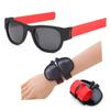 Pop Mirror Bracelet Glasses Folding Sunglasses Wrist Sunglasses Unisex Glasses Stylish Driving Sunglasses for Women Men