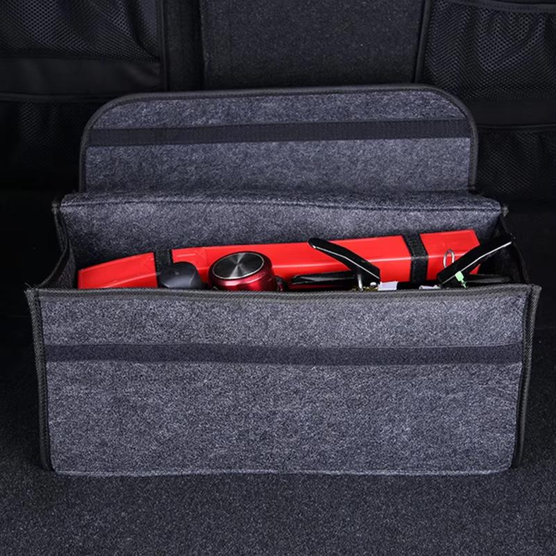 Large Car Trunk Organizer Soft Felt Storage Box Boot Storage Bag Auto Storage Tool Accessories