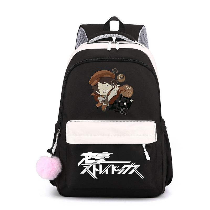 

Вэньхао Дикая Собака и Ёсано Дзинко Периферийный Рюкзак с Принтом Ученики Начальной Школы Ученики Средней Школы Большая Вместимость Водонепроницаемый Школьный Рюкзак 42*30*23cm