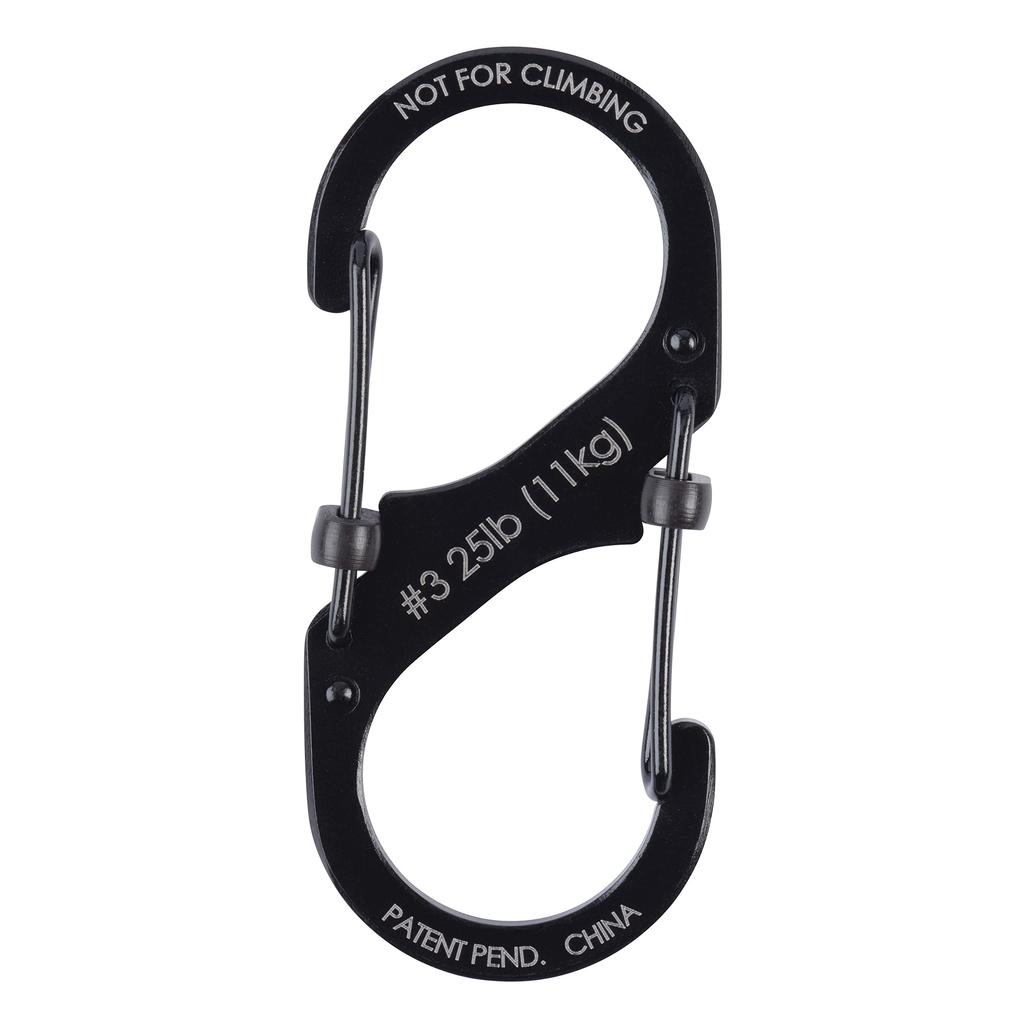 NITEIZE Esbiner Slide Lock Carabiner #3 Black LSB3-01-R6 (Japanese Genuine