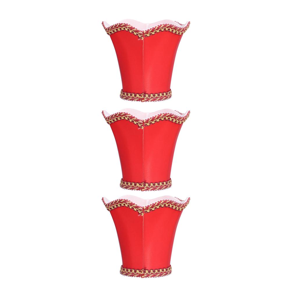 3 Stück E14 Stoff Lampenschirm Modern ClipOn Lampenschirm für Zuhause Wand Kerzenlampen Kronleuchter Rot