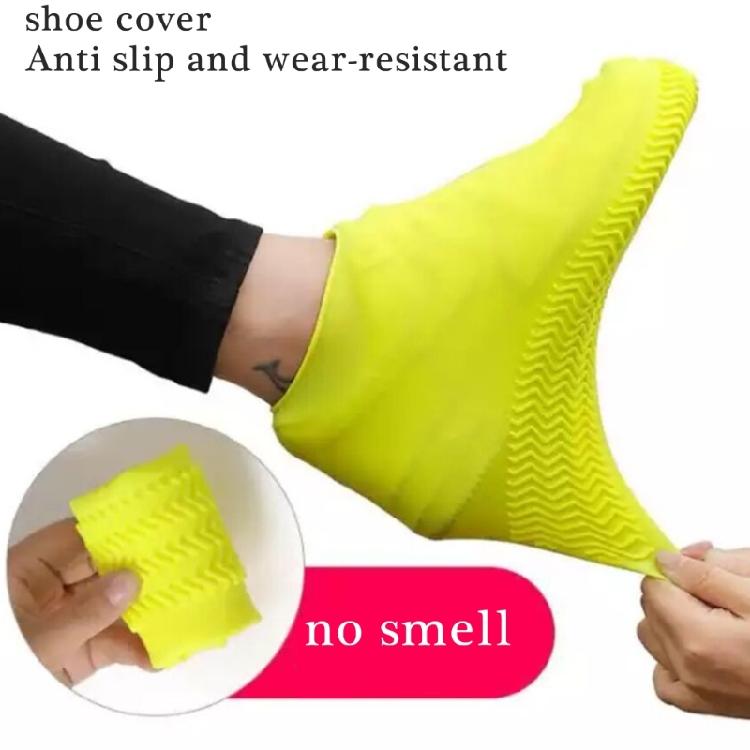 Collapsible Anti Slip Rain Shoe Covers Reusable Silicone Design Full Coverage Shoe Protectors For Hiking Daily Use
