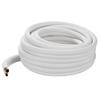 30.5m Mini Split Line Set, 9.5 & 15.9mm OD AC Copper Tubing Pipe, 3/8 White PE Thickened Insulated Coil with Flared Nuts, Strapping Tapes, for Mini