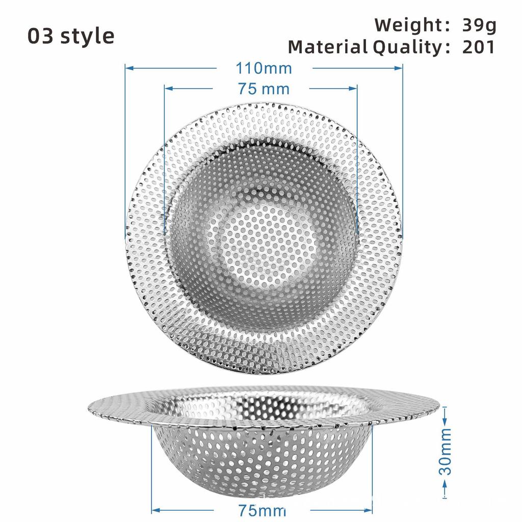 Kitchen Sink Filter Stainless Steel Sink Sewer Mesh Strainers Kitchen Tools Bathroom Floor Drains Hair Catcher Waste Plug Filter