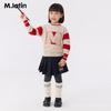 M.Latin Girls' Contrast Sleeve Winter Sweater