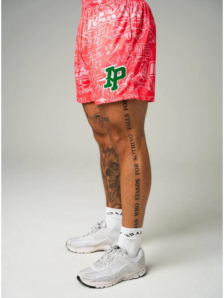 Amerikanische Trendige Herren Kniehohe Retro Netz Basketballshorts