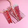 Valentine's Day HB Pencil Gift for Kids - Wooden Shrink Wrap with Hearts