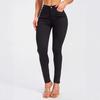 Spring and Autumn, New Styles, Jeans, Women's, Mid Waist, Slim Fit Elastic Black Leggings, High Waist Jeans