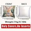 Cute Bunny Forest Woodland Animal Print Pillowcase Throw Cushion Cottagecore Decor Nursery Room Bathroom 40x40cm