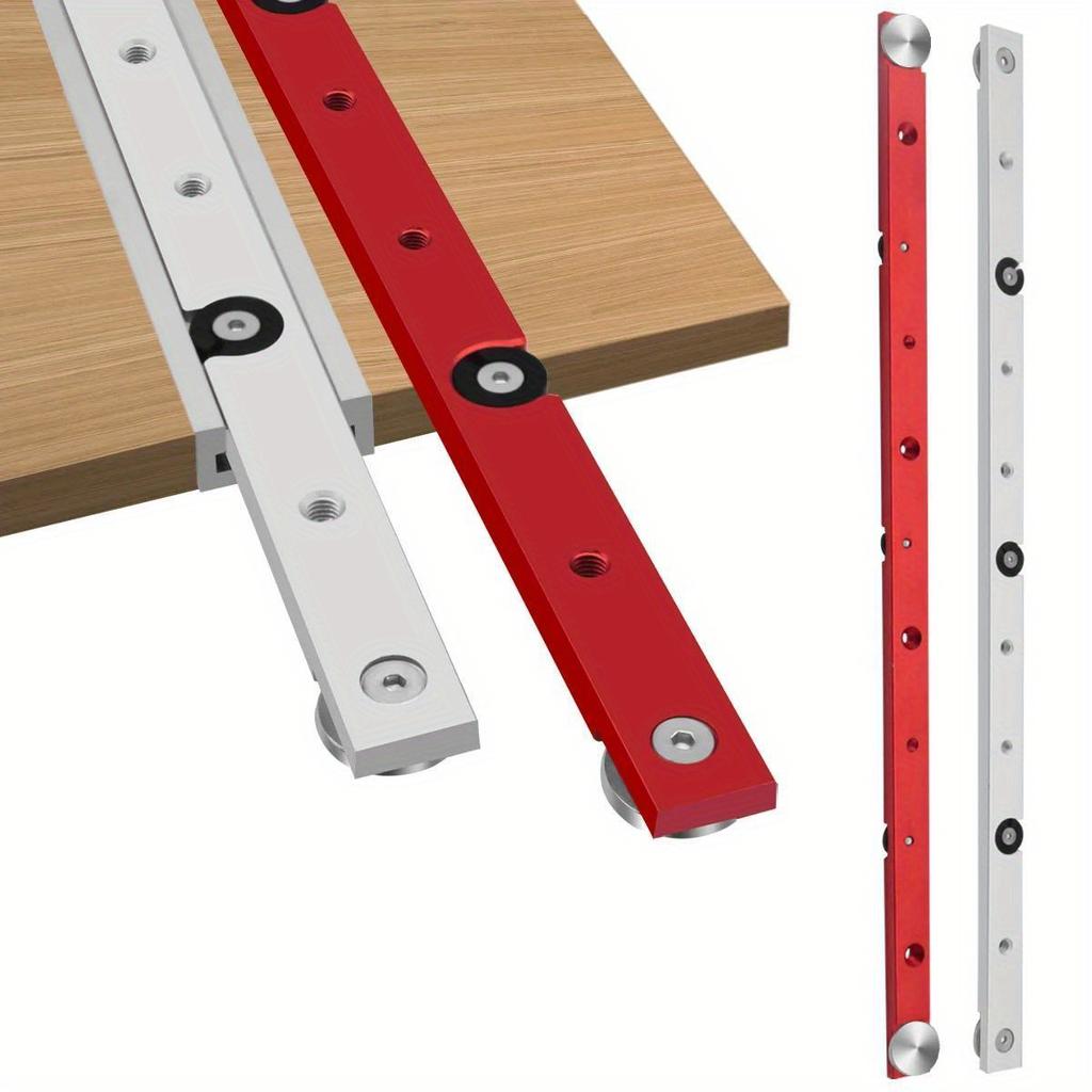 6pcs T Track Miter Bar Slider Kit , Aluminium Alloy T-Slider T Slot Miter Track - Table Saw Gauge Rod T Slot Miter Gauge Slider