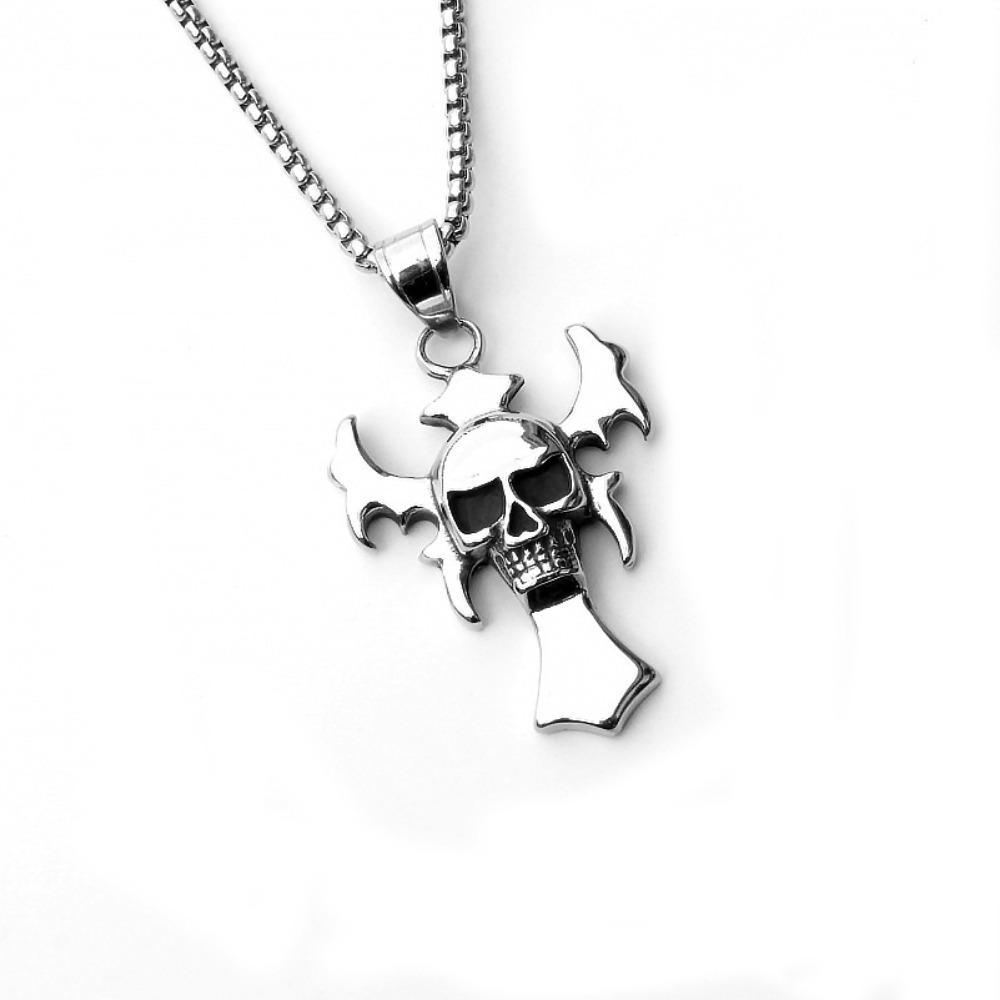 Vintage Viking Iron Triangle Shield Titanium Steel Pendant Necklace for Men