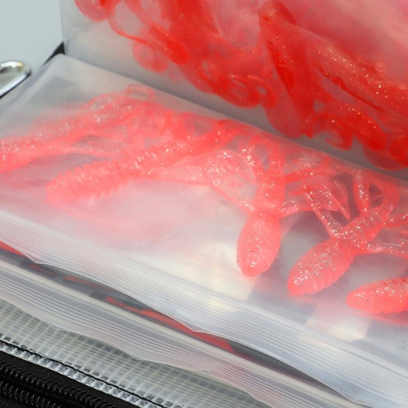 Torba na sprzęt wędkarski Portfel do przechowywania przynęt wędkarskich Karabińczyk Wodoodporna torba na przynęty Torba na sprzęt z karabińczykiem Etui na miękkie przynęty