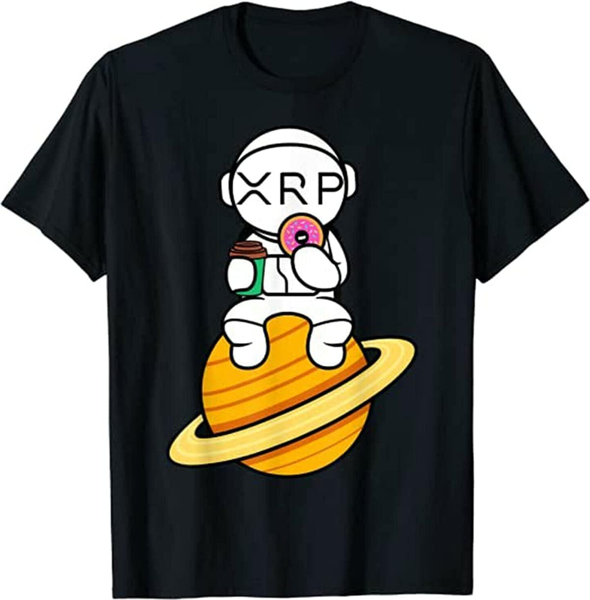 XRP Coin Crypto Currency to The Moon Astronaut T-Shirt, Coin,XRP Coin T-Shirt Black L чёрный