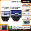 Intelligent 2K Screen Carplay Android Auto for Peugeot 107 2005 Citroen C1 2014 Toyota Aygo Car Infotainment Multimedia Player GPS Bluetooth