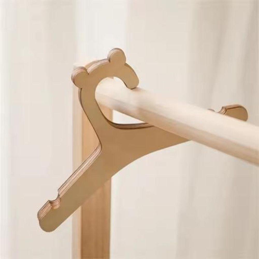 10Pcs Rabbit/Bear Baby Clothes Hanger Cute Baby Clothes Rack Wooden Clothes Hanger  Nursery Closet