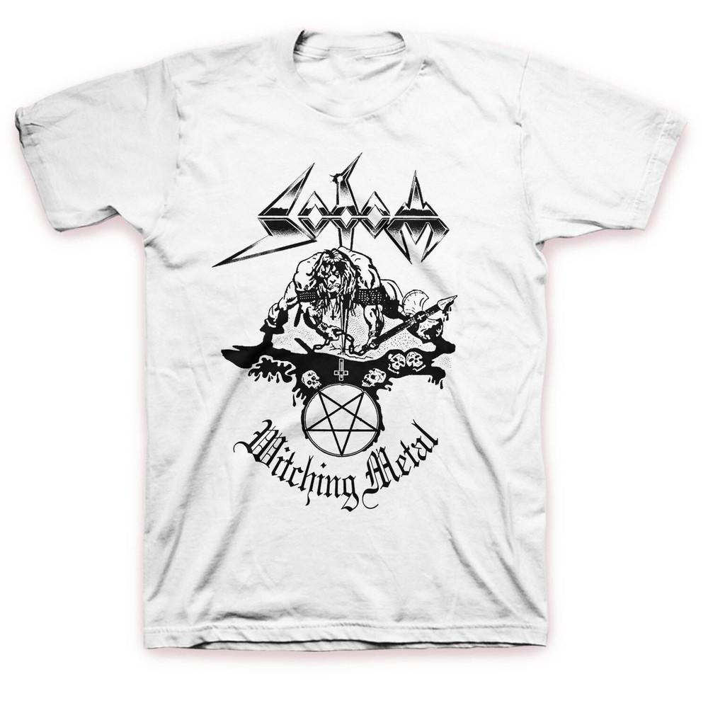 Редкая футболка SODOM BAND Remember The Fallen с коротким рукавом, белая, мужская S-234XL, унисекс L