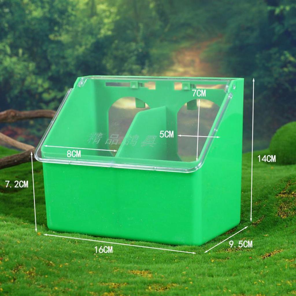 Hanging Box Pigeon Feeder Heavy Duty Two Hole Dove Bird Feeding Case Food for Canaries,