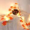 LED Willow Leaf & Cherry Blossom String Lights - Waterproof Decorative Lighting for Bedroom & Outdoor Spaces