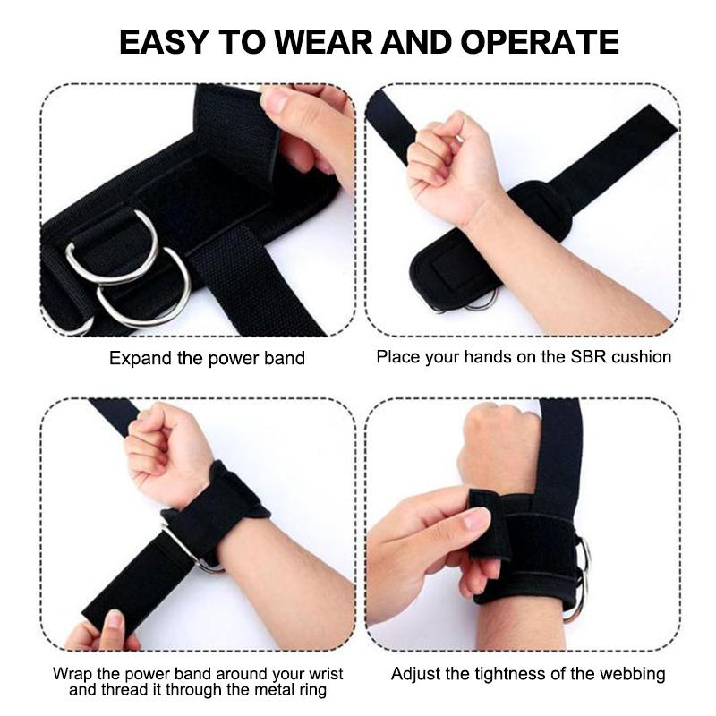 2-in-1 Λουριά Καρπού Για Άρση Βαρών Λουριά Άρσης Βαρών Με D-Ring Λουριά Deadlift Για Μηχανήματα Καλωδίων Γυμναστήριο Λουριά