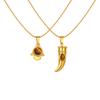 Damen Trendschmuck, Naturstein Edelstahl Fatima Hand Tigerauge Anhänger Halskette