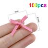 100Pcs 3mm Ribbons Mini Satin Ribbons Flowers Bows Ties DIY Craft Scrapbooking Embellishment Accessories Christmas Decorations