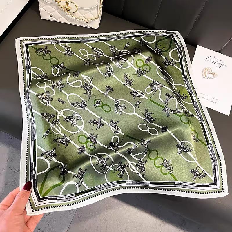 Simulation silk flower printing silk scarf square scarf high-end shawl sunscreen neck scarf headscarf scarf